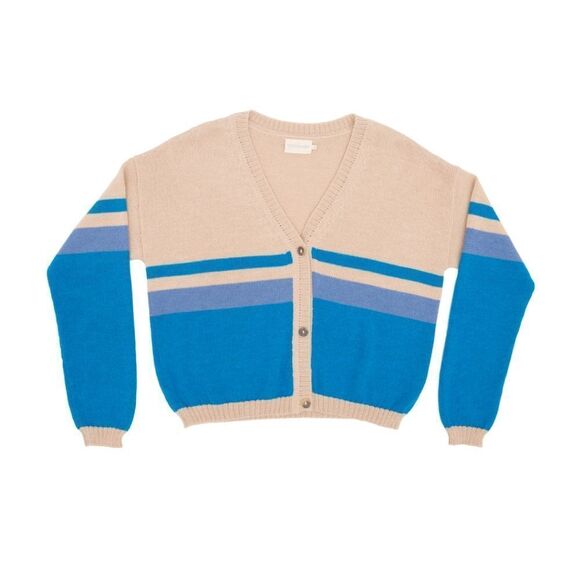 The Endery Cabin Cardigan | Crystal Lake Size XL/XXL in Tan and Blue NWT - Picture 11 of 16